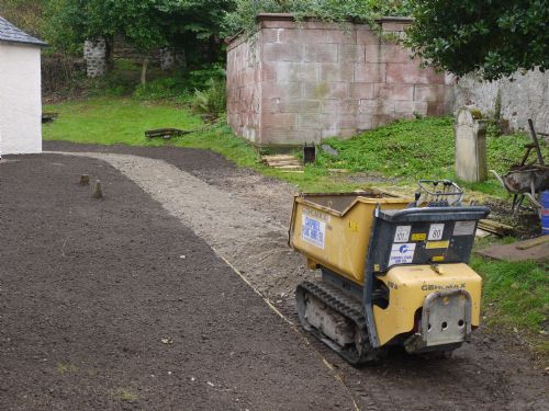 path making at the East Church, Cromarty